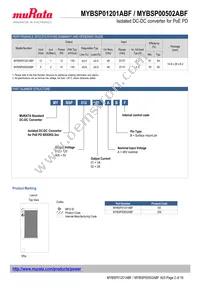 MYBSP01201ABF Datasheet Page 2
