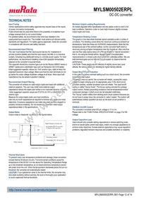 MYLSM00502ERPL Datasheet Page 12