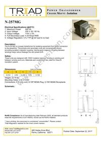 N-257MG Datasheet Cover