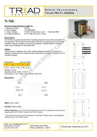 N-76U Datasheet Cover