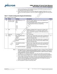 N25Q016A11ESCA0F TR Datasheet Page 22