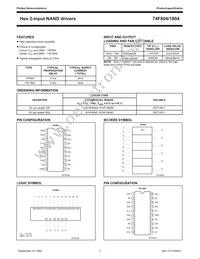 N74F1804D Datasheet Page 2