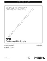 N74F20D Datasheet Cover