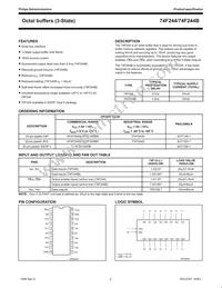 N74F244BN Datasheet Page 2