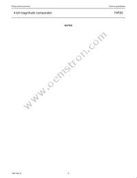 N74F85D Datasheet Page 9