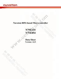 N79E855ASG Datasheet Cover