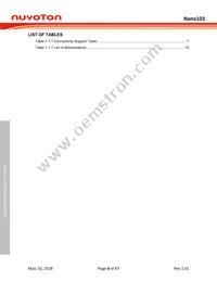 NANO103SD3AN Datasheet Page 6