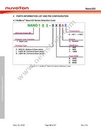 NANO103SD3AN Datasheet Page 16