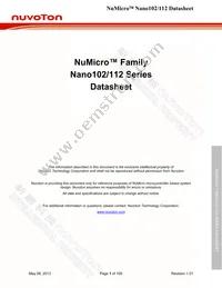 NANO112VC2AN Datasheet Cover