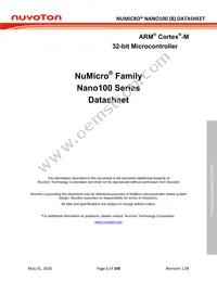 NANO120KE3BN Datasheet Cover