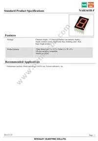 NAR161H-F Datasheet Cover