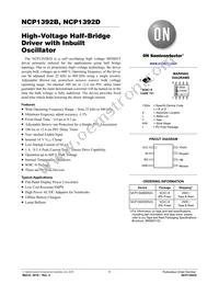 NCP1392DDR2G Datasheet Cover