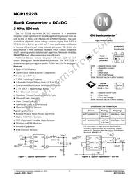 NCP1522BMUTBG Datasheet Cover