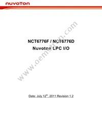 NCT6776D Datasheet Cover