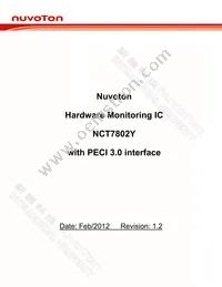 NCT7802Y Datasheet Cover