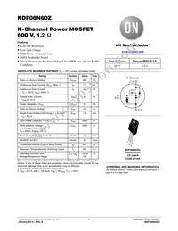 NDF06N60ZH Datasheet Cover