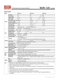 NDR-120-48 Datasheet Page 2
