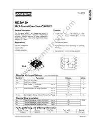 NDS9430 Datasheet Cover