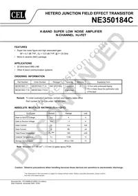 NE350184C Datasheet Cover