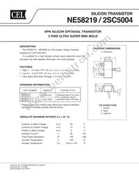 NE58219-T1-A Datasheet Cover