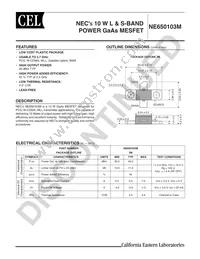 NE650103M-A Datasheet Cover