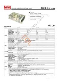 NED-75B Datasheet Cover