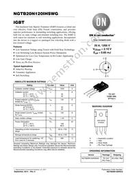 NGTB20N120IHSWG Datasheet Cover