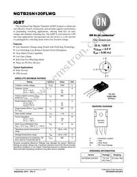 NGTB25N120FLWG Datasheet Cover