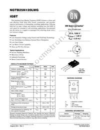 NGTB25N120LWG Datasheet Cover