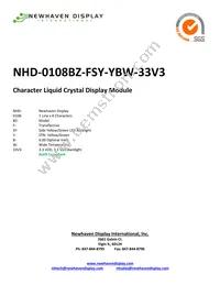 NHD-0108BZ-FSY-YBW-33V3 Datasheet Cover