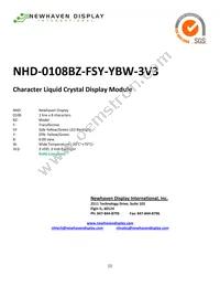 NHD-0108BZ-FSY-YBW-3V3 Datasheet Cover