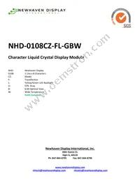 NHD-0108CZ-FL-GBW Datasheet Cover