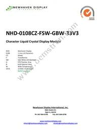 NHD-0108CZ-FSW-GBW-33V3 Datasheet Cover