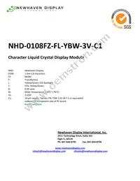 NHD-0108FZ-FL-YBW-3V-C1 Datasheet Cover