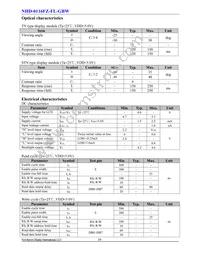 NHD-0116FZ-FL-GBW Datasheet Page 4