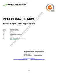NHD-0116GZ-FL-GBW Datasheet Cover