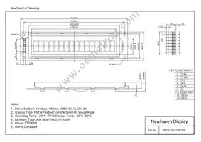 NHD-0116GZ-FSB-FBW Datasheet Page 3