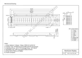 NHD-0116GZ-FSPG-FBW Datasheet Page 3