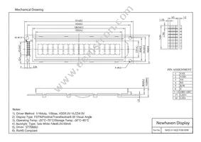 NHD-0116GZ-FSW-FBW Datasheet Page 3