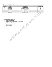 NHD-0116GZ-NSB-FBW Datasheet Page 2