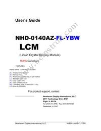 NHD-0140AZ-FL-YBW Datasheet Cover