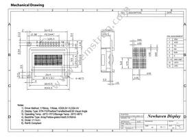 NHD-0208AZ-FSW-GBW-3V3 Datasheet Page 3