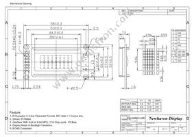 NHD-0208BZ-FL-GBW Datasheet Page 3