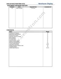 NHD-0216HZ-FSW-FBW-3V3C Datasheet Page 2