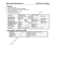 NHD-0216HZ-FSW-FBW-3V3C Datasheet Page 3