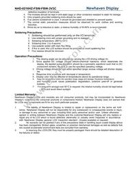 NHD-0216HZ-FSW-FBW-3V3C Datasheet Page 21