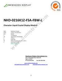 NHD-0216K1Z-FSA-FBW-L Datasheet Cover