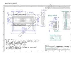NHD-0216K1Z-FSO-GBW-L Datasheet Page 3