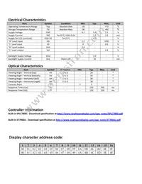 NHD-0216K1Z-FSPG-FBW-L Datasheet Page 5