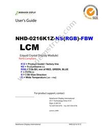 NHD-0216K1Z-NS(RGB)-FBW Datasheet Cover